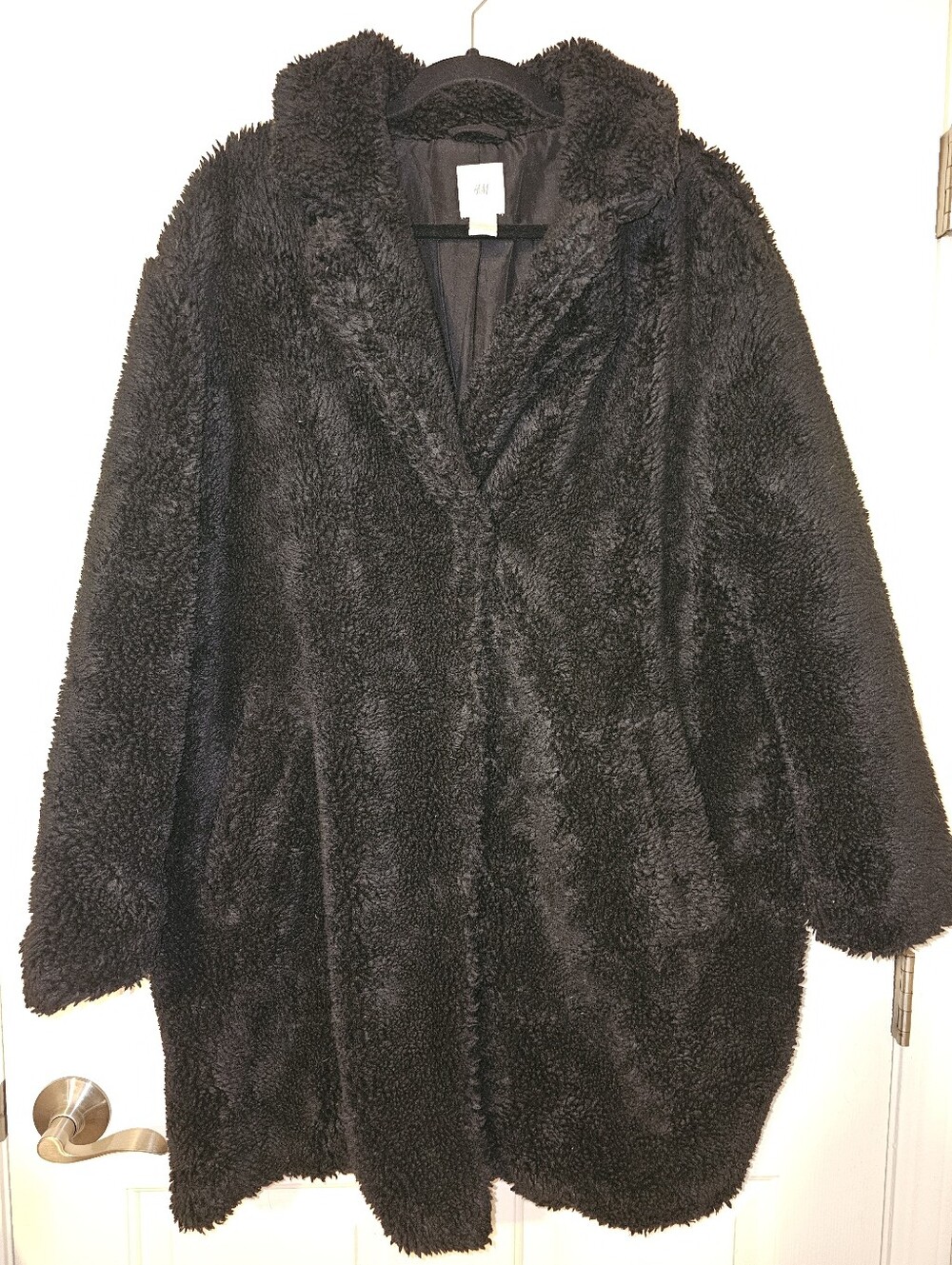 H&M Mid Length Teddy Coat